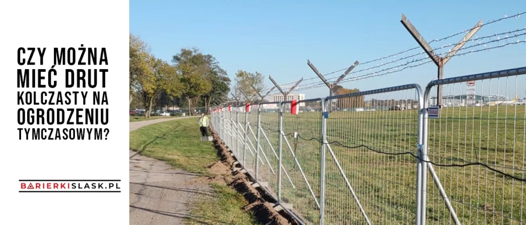Czy można mieć drut kolczasty na ogrodzeniu tymczasowym?