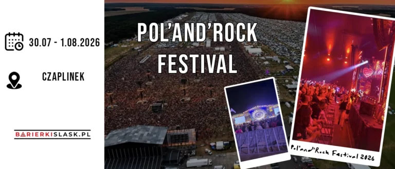 Pol’and’Rock Festival 2026 widok z drona, barierki śląsk